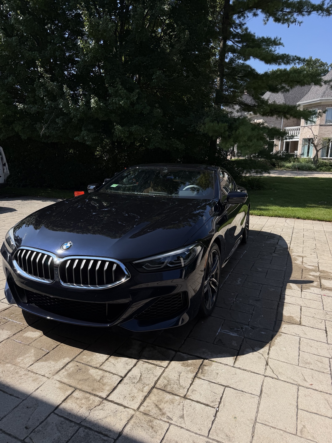 Black BMW outdoors